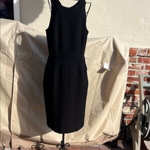 LOFT Black Midi Dress